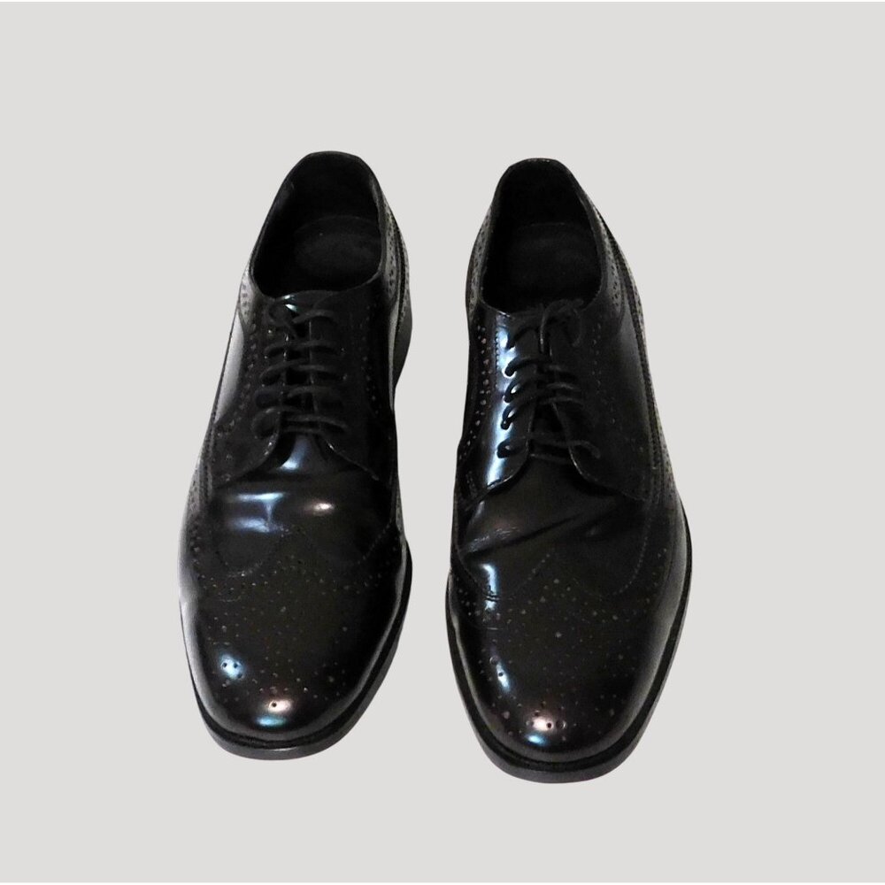 Nunn Bush Dress Flex Leather Oxford Shoes Mens Size 9.5 Dark Brown Wing Tip - Picture 10 of 14